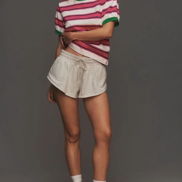 Pilcro Anthropologie 100% Cotton Striped T-Shirt Preppy Coastal Size XS - Picture 4 of 9